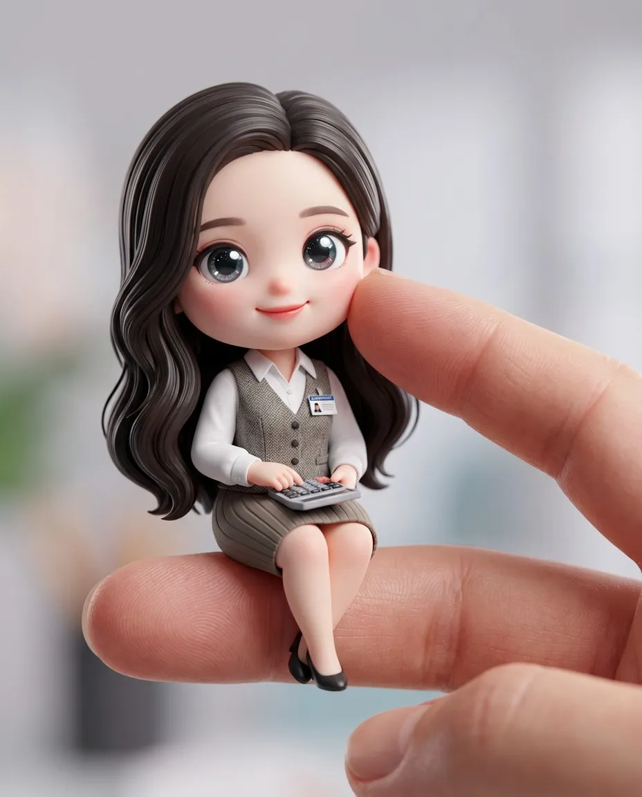 Cô nàng Chibi 3d nhỏ xinh