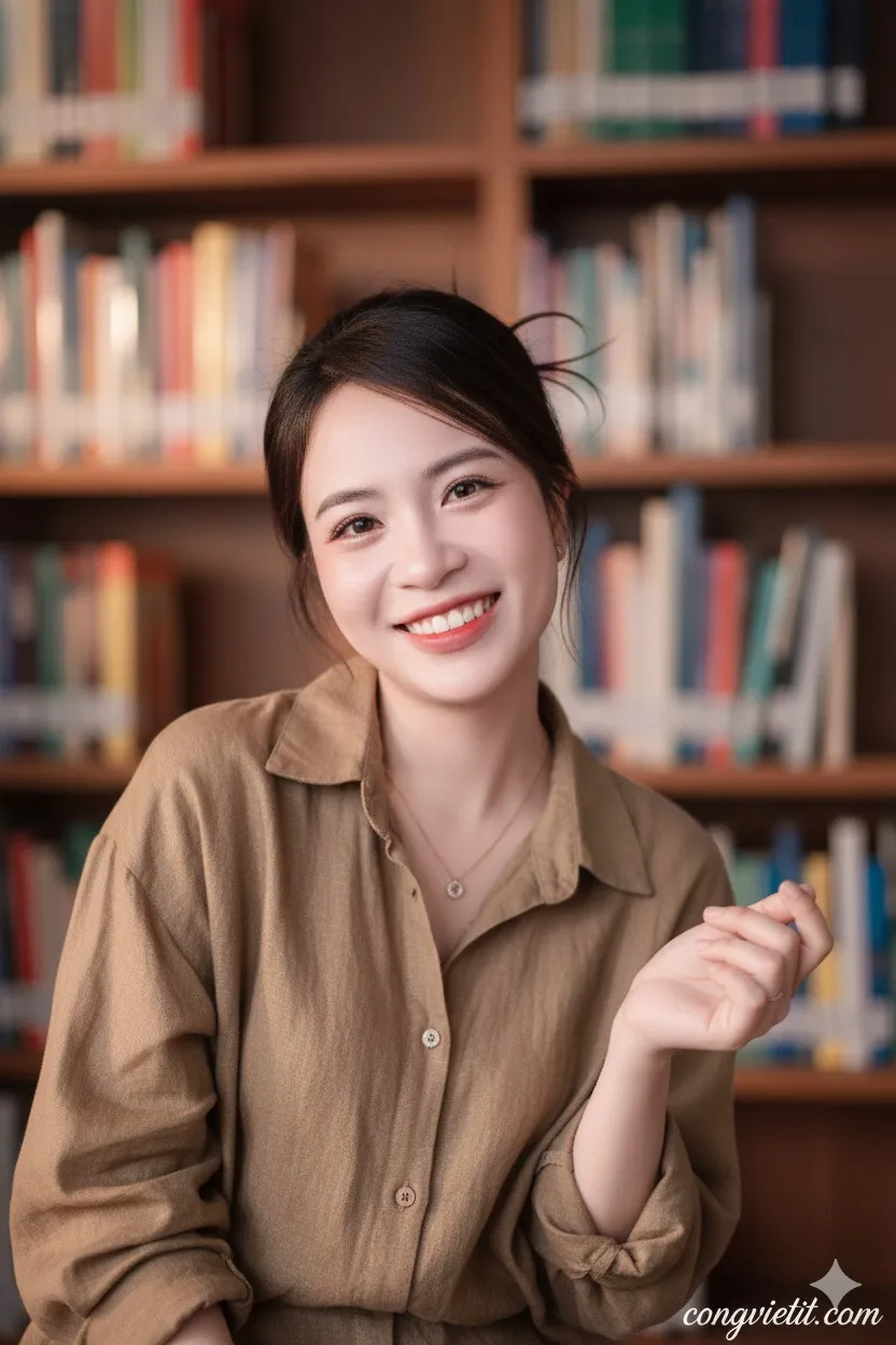 Nàng thơ trong thư viện