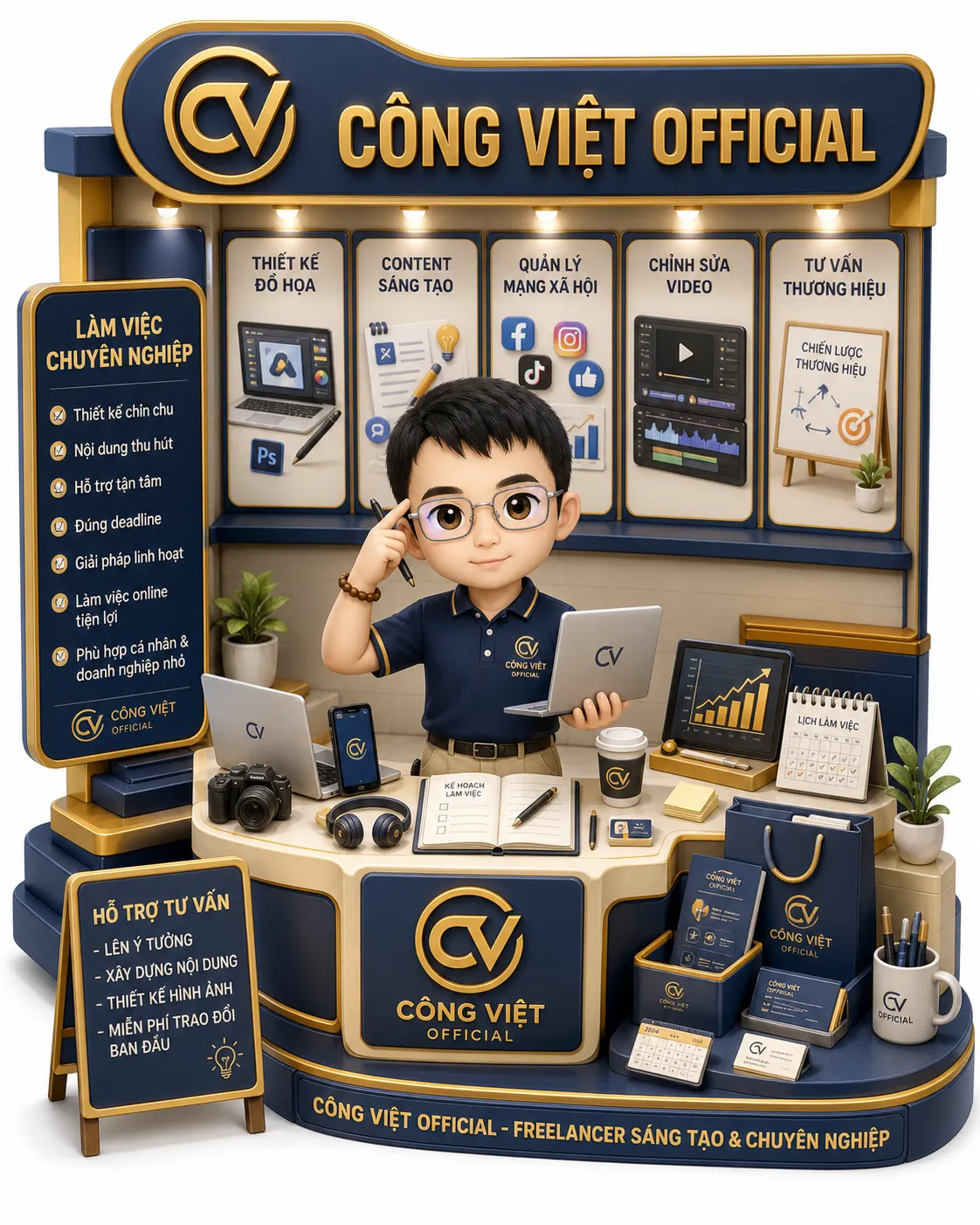 Booth 3D Chibi Freelancer