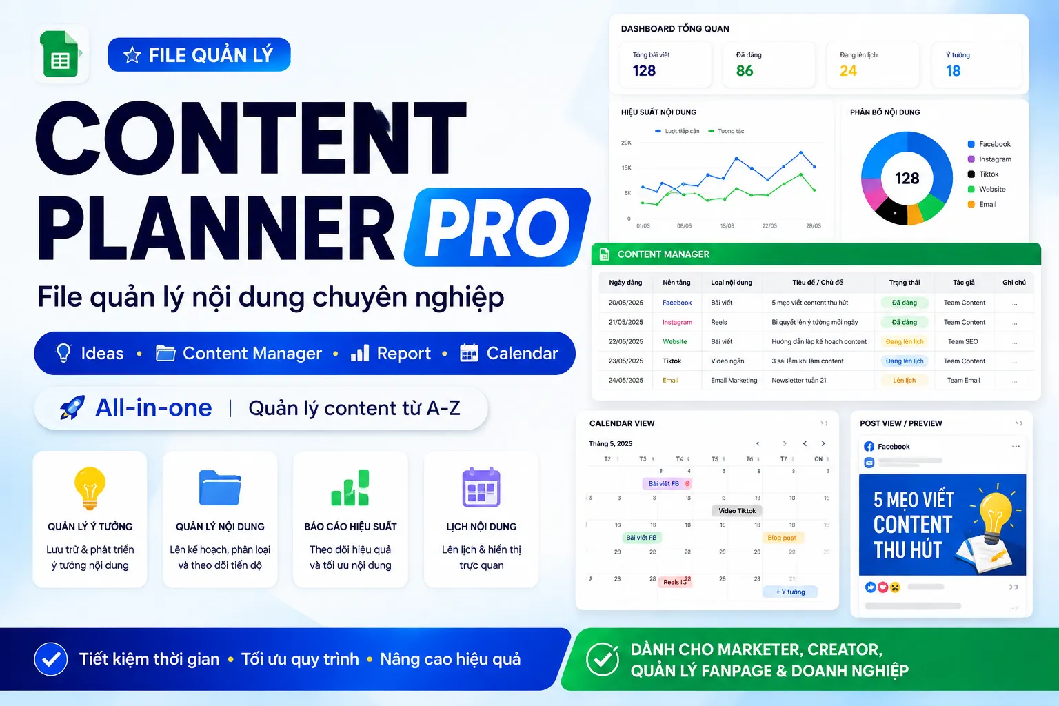 File quản lý Content Planner Pro