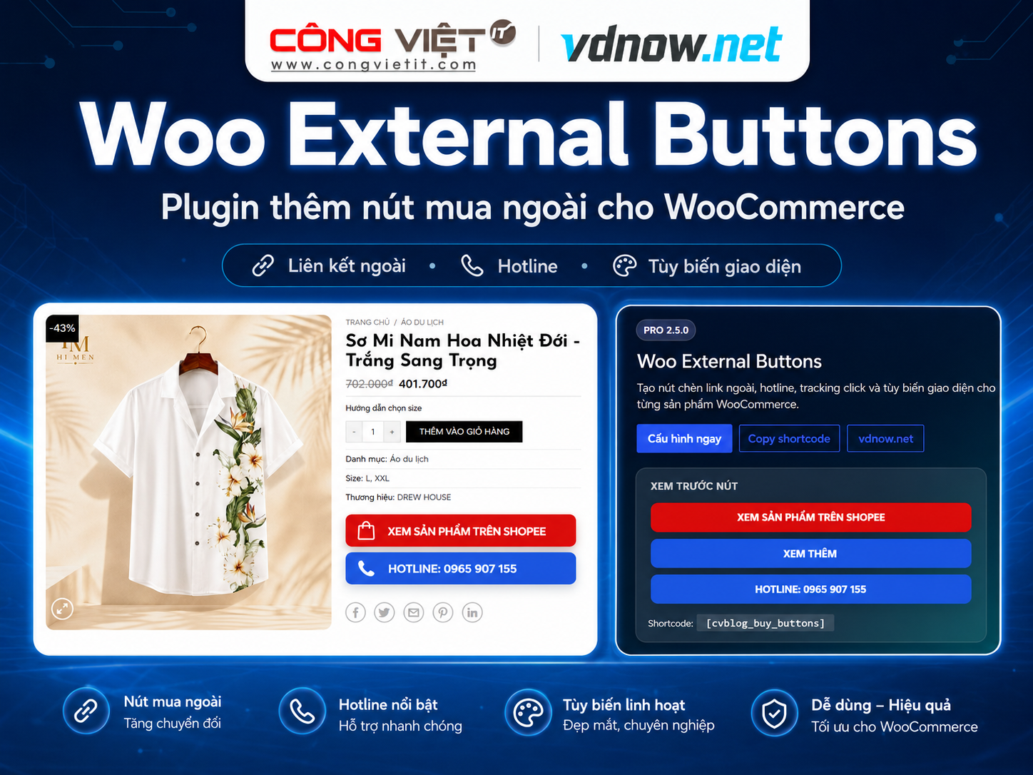 Plugin Wordpress Woo External Buy Buttons-CVBlog v2.5.0