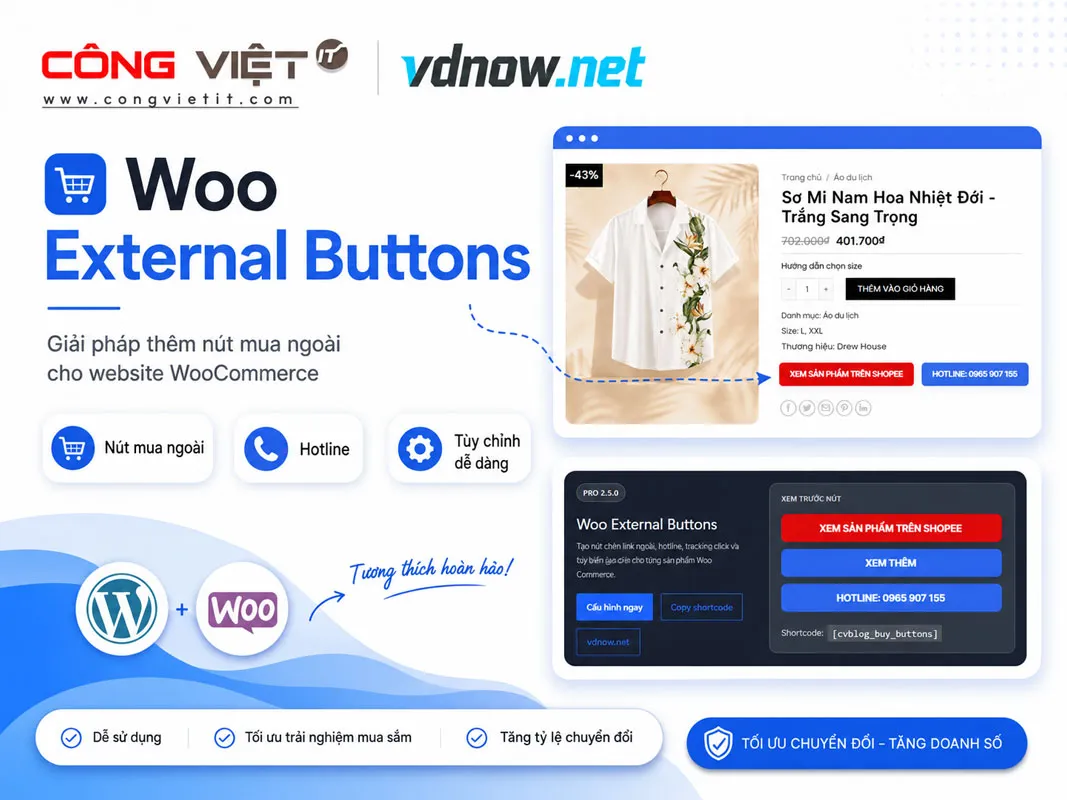 Plugin Wordpress Woo External Buy Buttons-CVBlog v2.5.0
